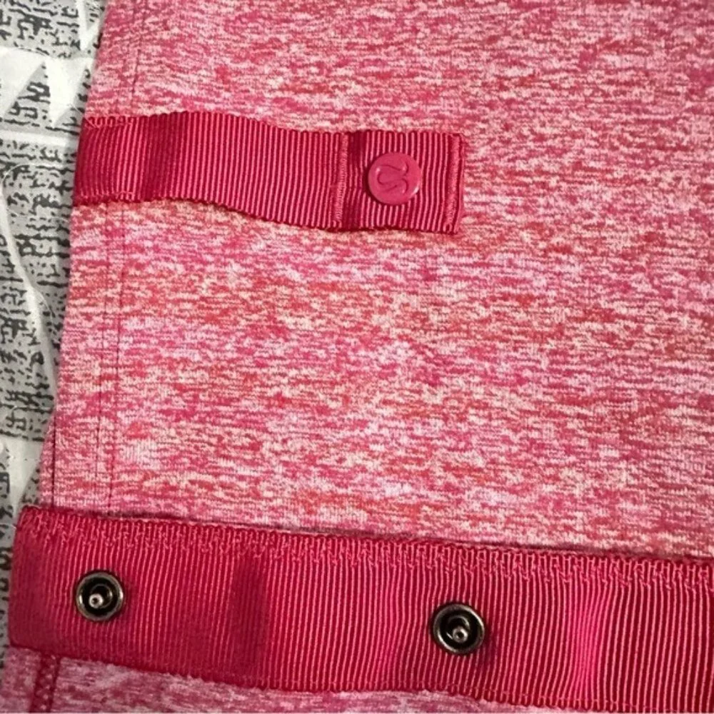Lululemon Vinyasa Scarf Pink Snap Button Circle Scarf Athleisure OS